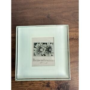 Photo Glass Coaster Set w/ Inserts & Holder set of 4